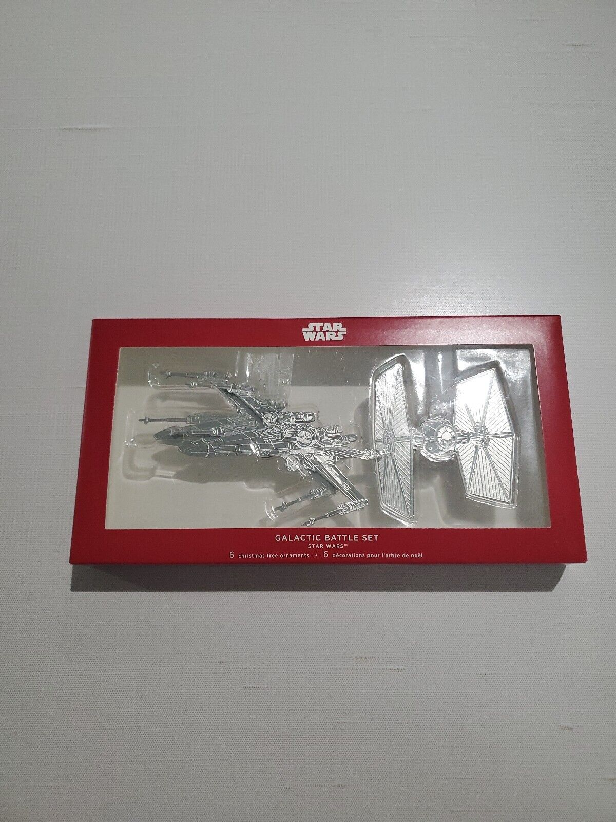 2020 Hallmark Star Wars Galactic Battle set 6 ornaments X-wing/Tie Fighter